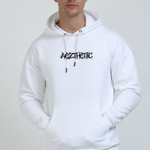 aezthetic white hoodie for men and women