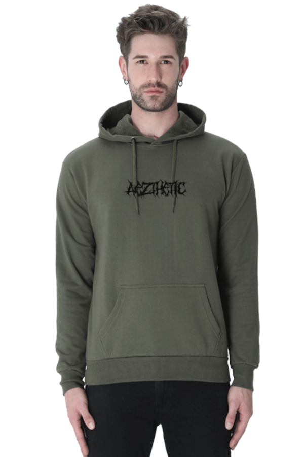 Aezthetic Olive green hooded sweatshirt