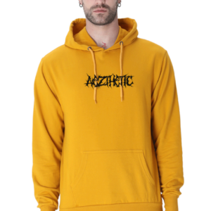 yellow hooded sweatshirt